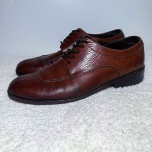 Cole Haan Collection Men's Brown Leather Split Apron Toe Oxford Shoes Size 10D